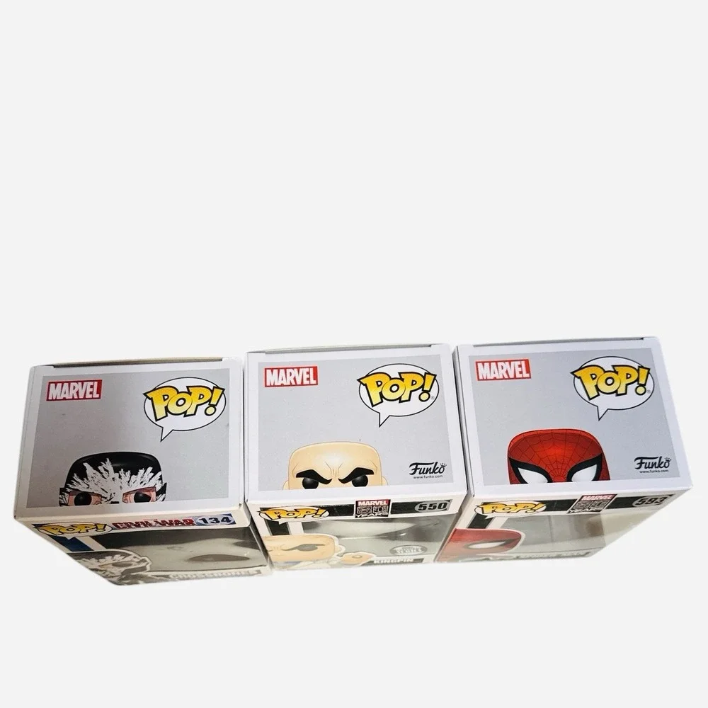 Marvel Funko Pop Lot Spider-Man 80 Years Crossbones Marvel Heroes (3)